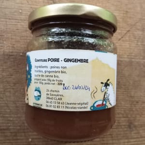 Confiture Poire gingembre