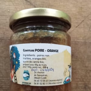 Confiture Poire orange